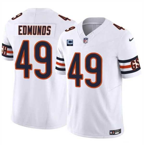 Men & Women & Youth Chicago Bears #49 Tremaine Edmunds White 2024 F.U.S.E. With 2-star C Patch Vapor Untouchable Limited Stitched Jersey,We sell and wholesale Men & Women & Youth Chicago Bears #49 Tremaine Edmunds White 2024 F.U.S.E. With 2-star C Patch Vapor Untouchable Limited Stitched Jersey on line form chian!